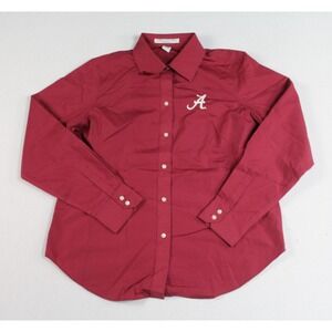 Alabama Crimson Men Tide Red Casual Button Down Chestnut Hill Size Large